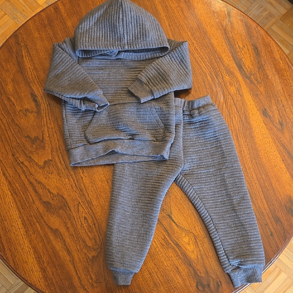 PatPat Charcoal Kids Hoodie and Jogger Set (🛍 Bundle ANY 6/$36)